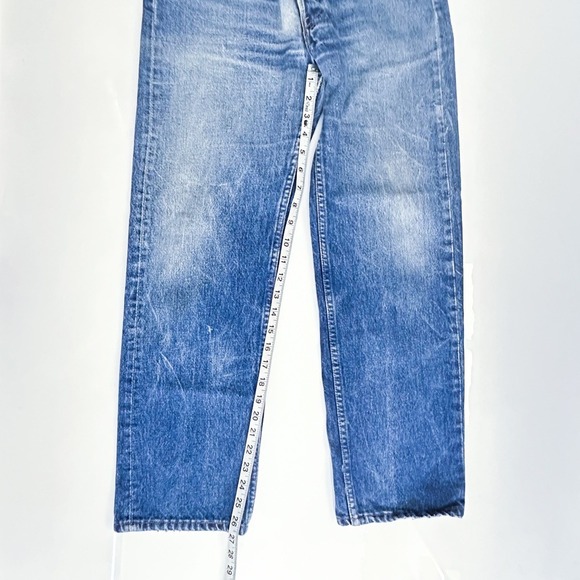 Vintage 90's Levi's 501 Straight Slim High Waist Well Worn Jean - 31 x 26.5 - Picture 6 of 11
